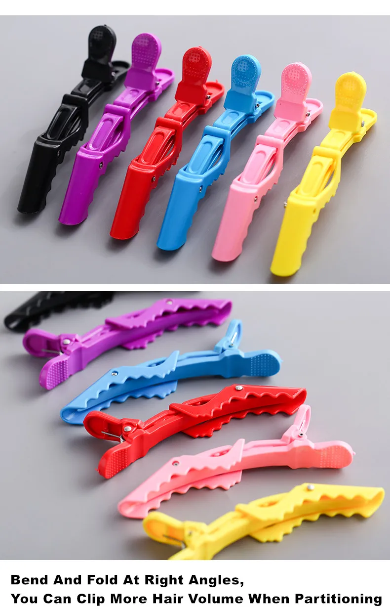 Professional hairdressing clip barber shop duckbill clip alligator clip haircut styling positioning clip hot dyeing zone tool