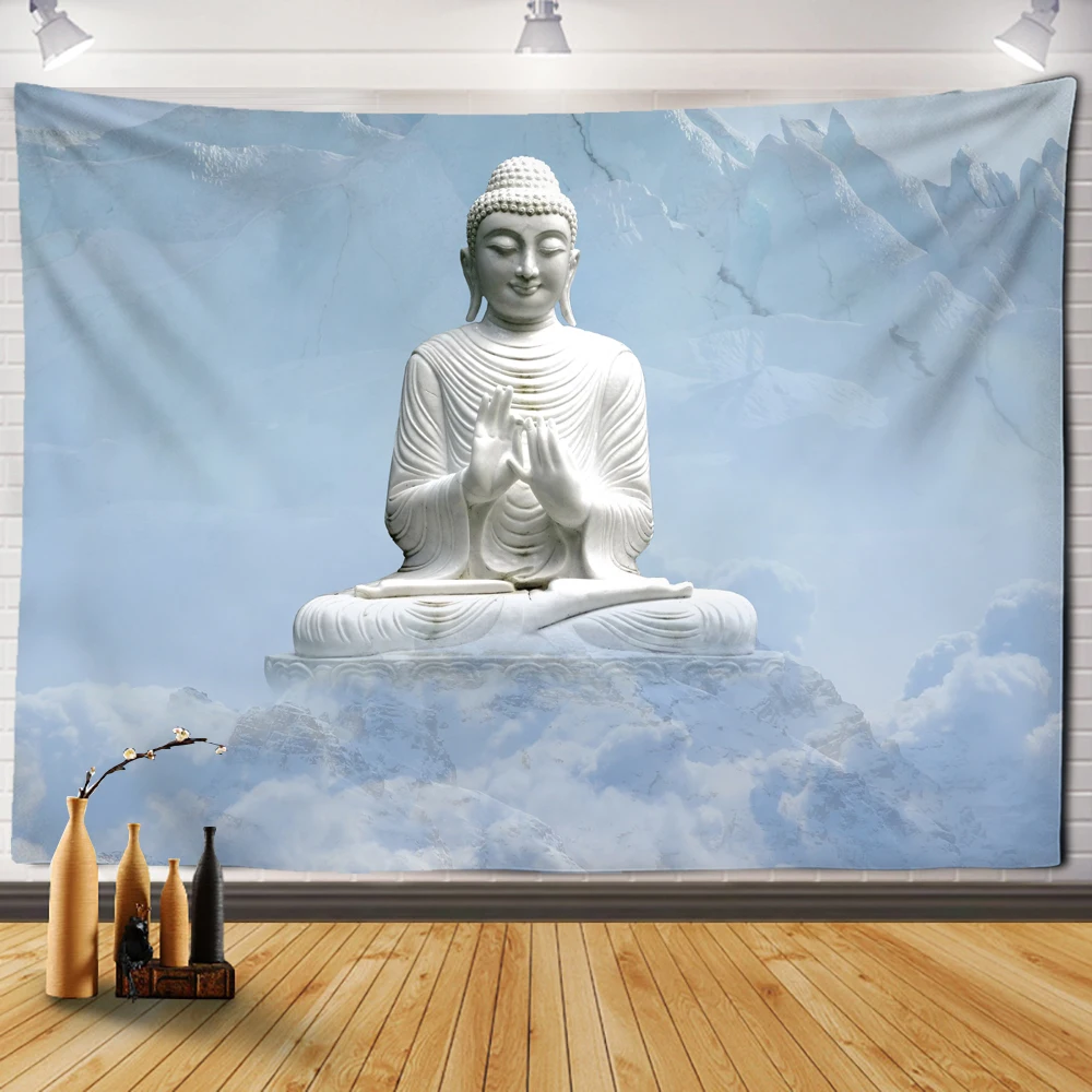 3DReligion Culture Hanging Wall Tapestry Buddha Wall Carpet Headboard Dorm Hippie Psychedelic Tapestry Tree Landscape Boho Decor