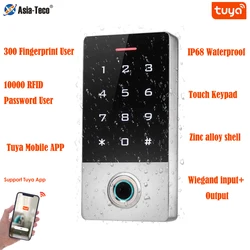 Waterproof IP68 Fingerprint Access Control System WiFi Tuya App Smart Door Lock Touch Password Keypad  Access Controller