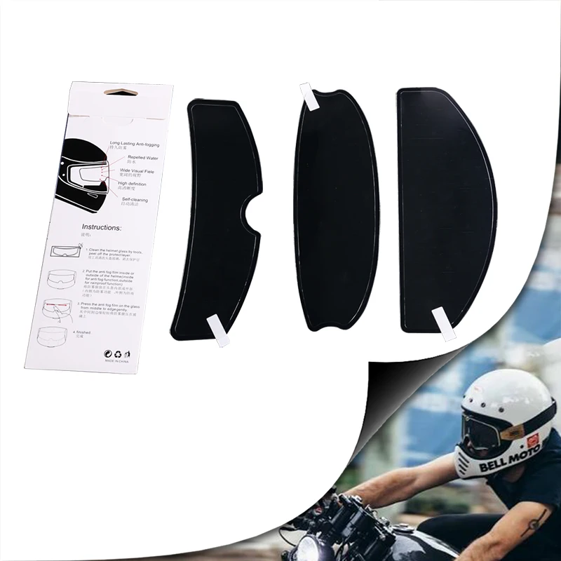 

Helmet Clear Anti-Fog Patch Film Universal Lens Film For Motorcycle Visor Shield Fog Resistant Moto Racing Accessories