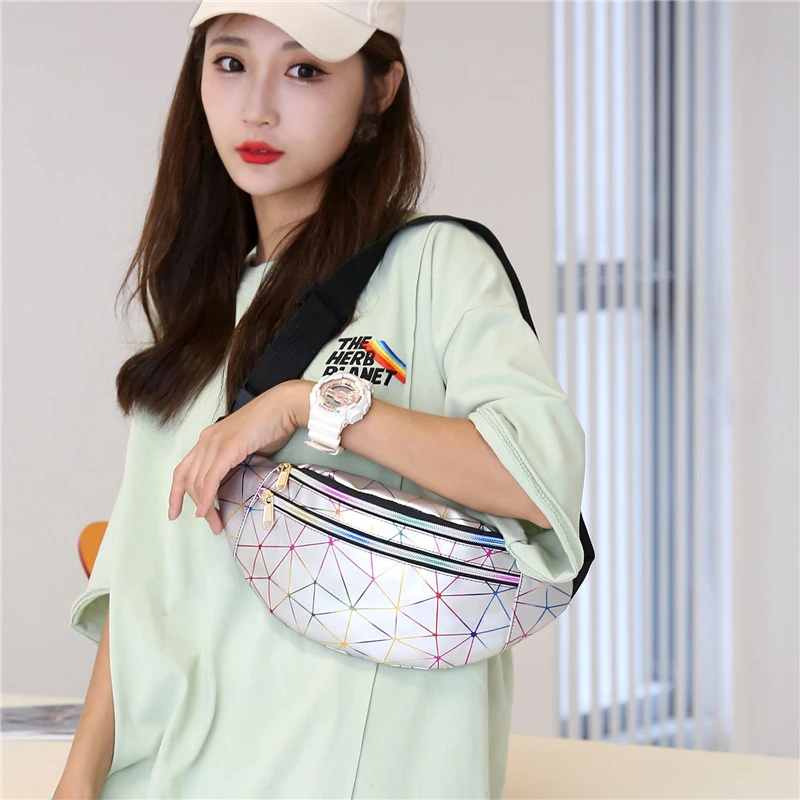 Chest Bag Waist Pack Bags For Women Fanny Pack Waterproof Female Belt Bag Fashion Laser Waist Pack Mobile Phone Pouch Purse