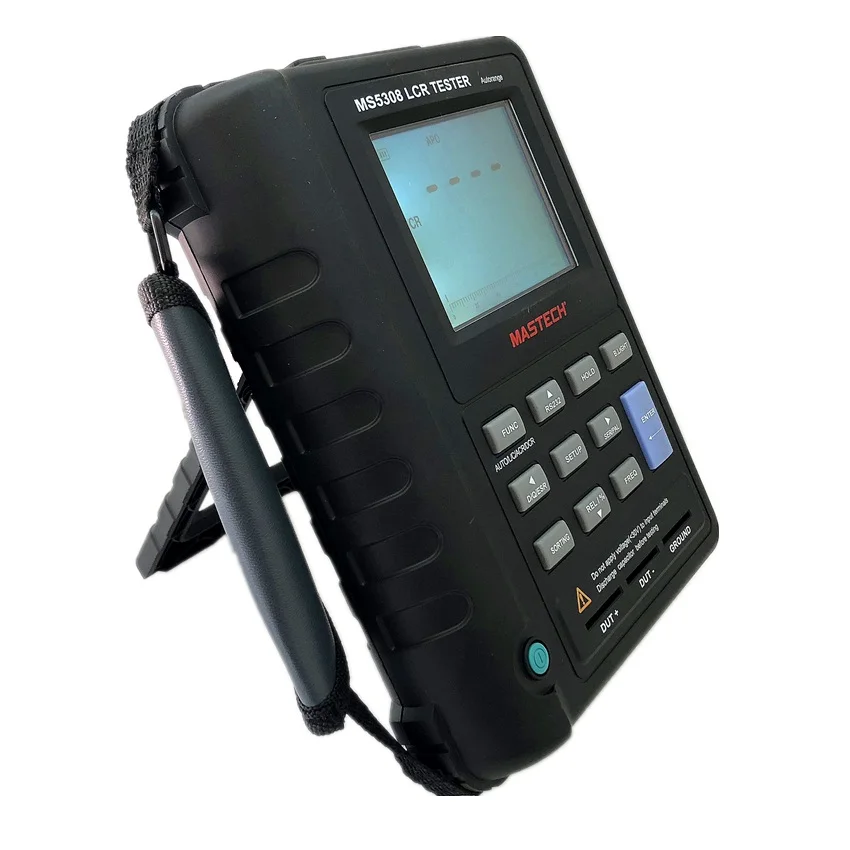 Mastech MS5308 Handheld Auto Range Digital LCR Bridge Test Inductance Capacitance Resistance Meter 100KHz RS232 Dual LCD Display