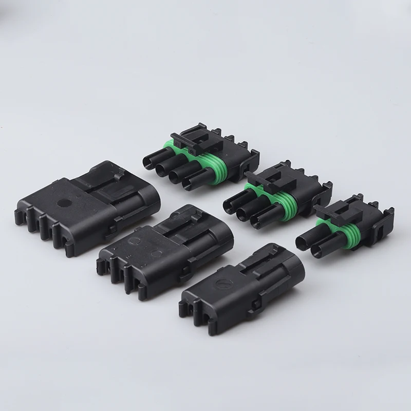 Automobile waterproof connector 1-hole 2-core 3-core 4-hole 6p  male female plug12010974 12015797 12010975