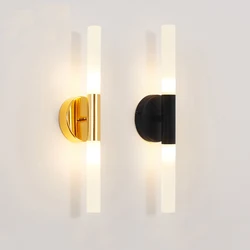 Indoor Decoration LED Wall Light Simple Style Metal And Acrylic Tube Bathroom Bedroom Dressing Table Lamp Vanity Mirror Lights