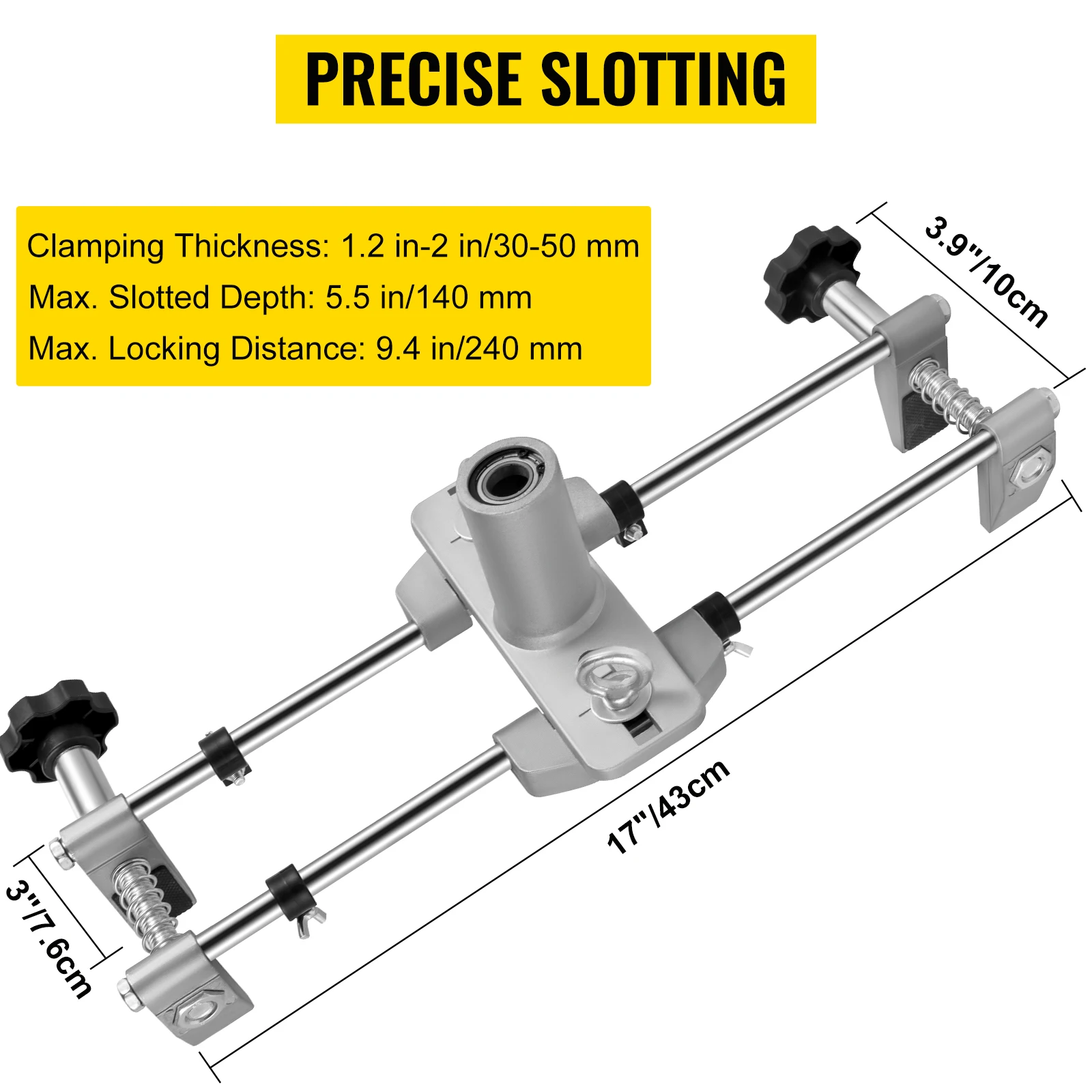 VEVOR-Kit de plantilla de bloqueo de puerta, con 3 piezas de bloqueo mortaja, cortadores M10 de 18mm / 22mm/25mm, espesor de sujeción, 1,2