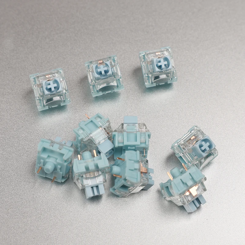 Ttc branco azulado switches 10 pçs interruptor tátil 42g 3 pinos rgb smd para mecânico keyboar eixo diy nj80 ncr80 portátil