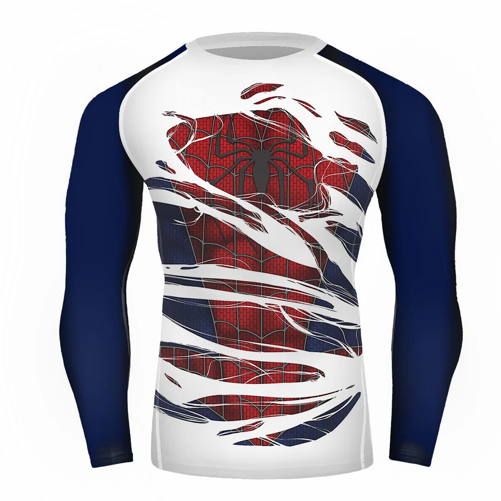 Men's Hero Personality Long Sleeve Breathable Quick Drying Elastic Clothing Rash Guards