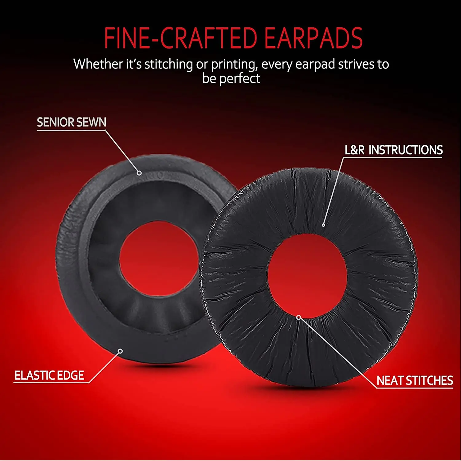 Replacement Ear Pads for Sony MDR-ZX110/MDR-ZX330BT/V150/WH-CH500; JBL Tune 600bt/T500BT/T450BT &Many Other 70MM Round Headphone