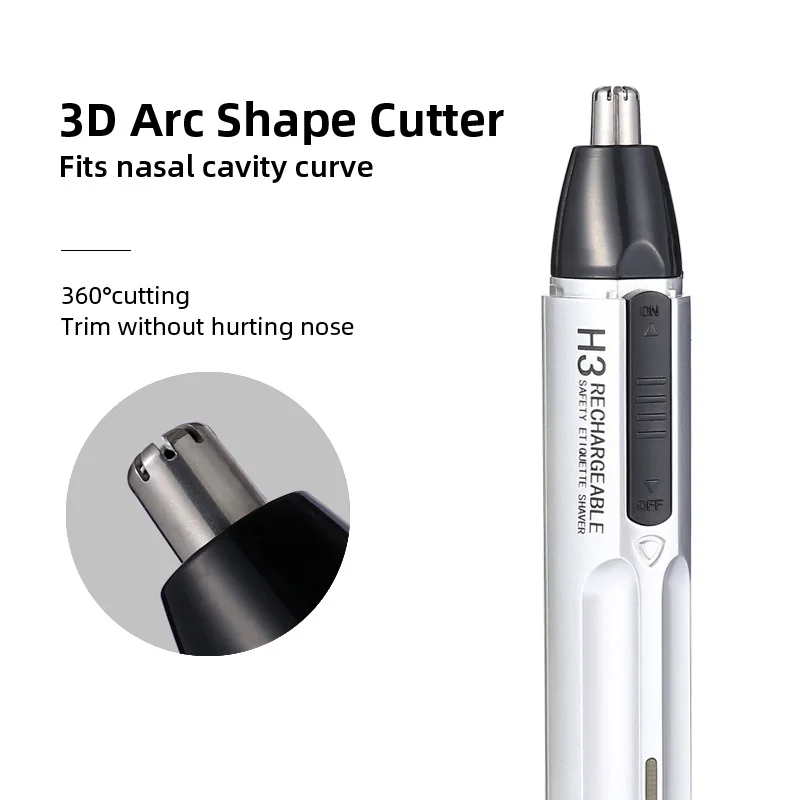 Recortador de pelo Facial 2 en 1, afeitadora portátil de bajo ruido, resistente al agua, cuchillas dobles de acero inoxidable