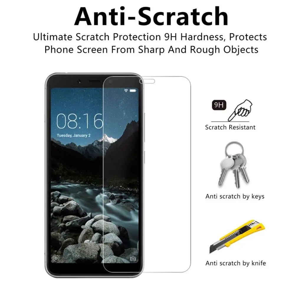 2 قطعة/الوحدة الزجاج المقسى ل شاومي Redmi 6A حامي الشاشة ل شاومي Redmi 6A 5.45 "انفجار برهان فيلم واقية