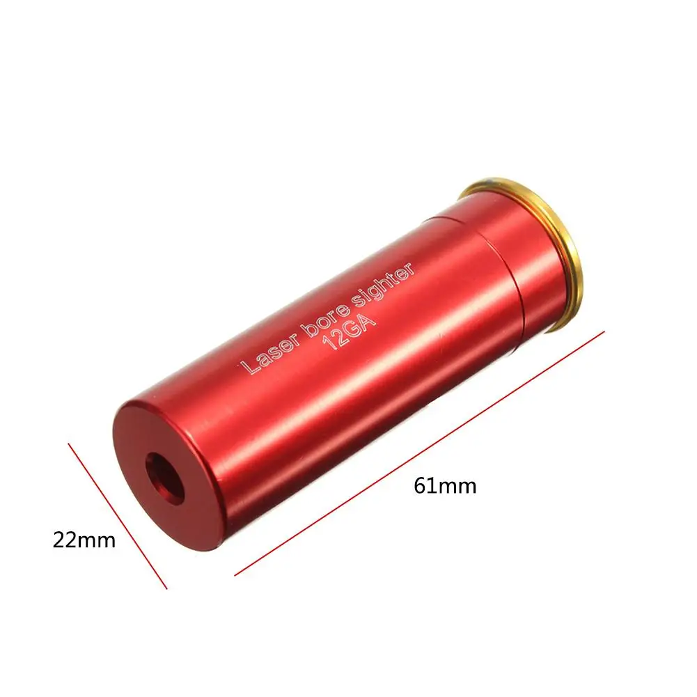 12 GA Calibrator Gauge Bore Sighter Boresighter Red Sighting Sight Boresight Red Copper Leveler With Batteries