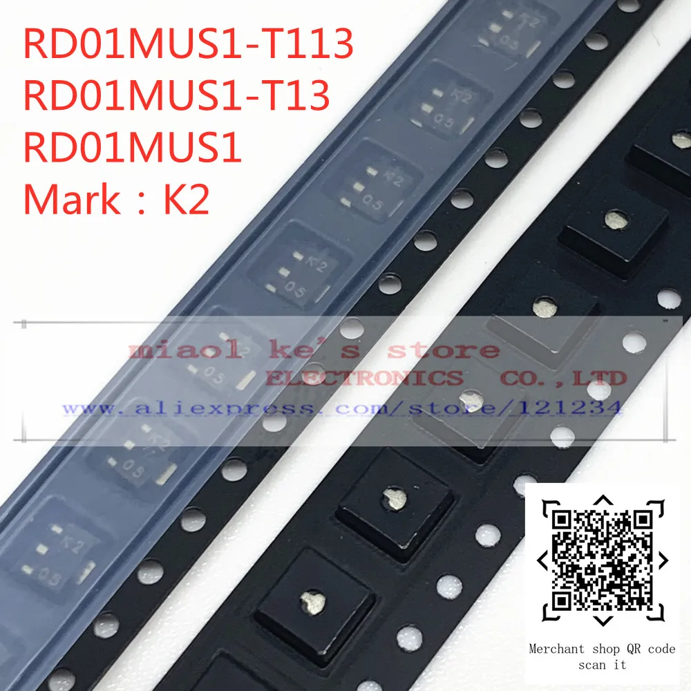 [5pcs-10pcs]100%New original: RD01MUS1-T113 RD01MUS1-T3 RD01MUS1 K2 SOT-89 [ Pout 0.8W, Gp 14dB @Vdd=7.2V f=520MHz ] Transistor