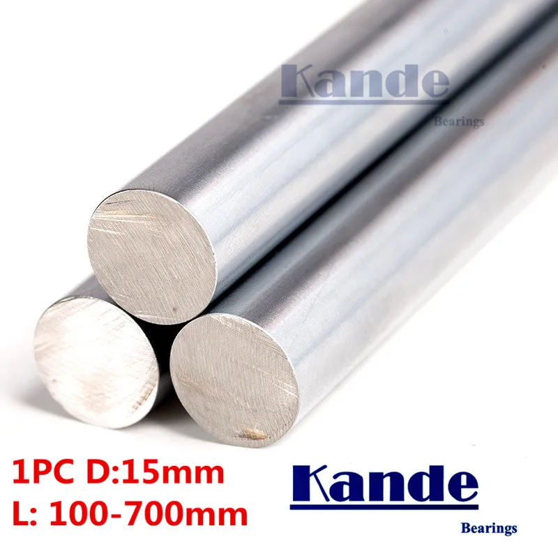 

Kande Bearings 1pc d:15mm 100-600mm 3D printer rod shaft 15mm linear shaft chrome plated rod shaft CNC parts