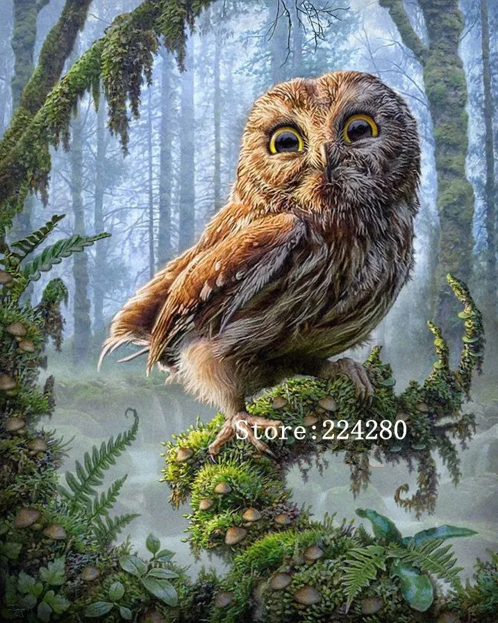 Animal owl Needlework Sets Cross stitch 18CT 14CT Unprinted Embroidery kits Arts Cross-Stitching,DIY Handmade Home Decor