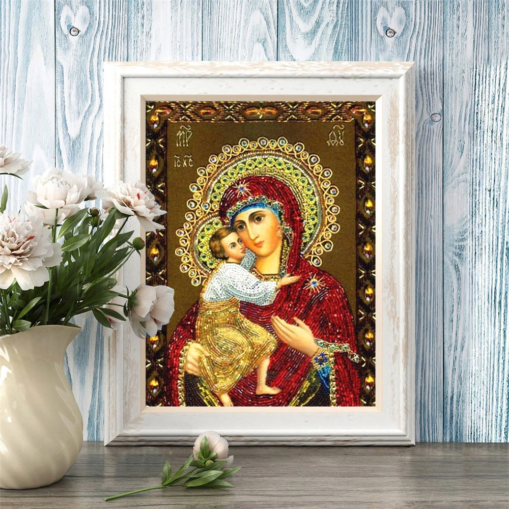 GATYZTORY 5D DIY Diamond Painting Cross Stitch Full Square Religion Icon 5d Diamond Embroidery Mosaic New Year Decoration Gift