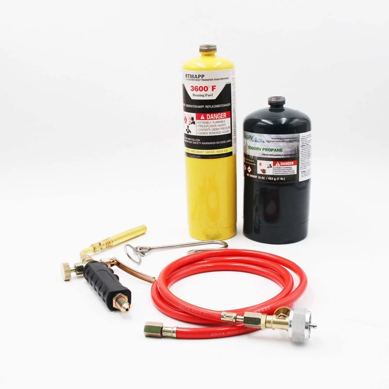 Brazing Welding Hose Torch MAPP Propane Soldering Torch with 1.6M Hose