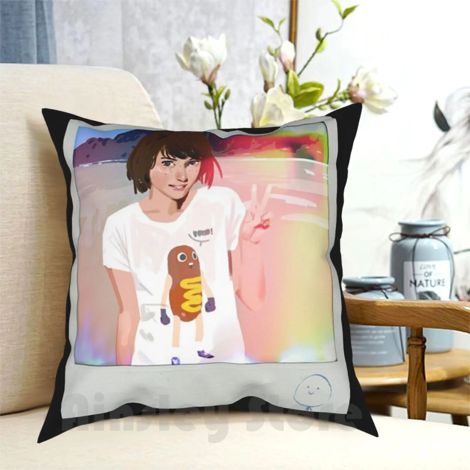 Max Life Is Strange Pillow Case Printed Home Soft Throw Pillow Max Caulfield Life Is Strange Life Is Strange Effect