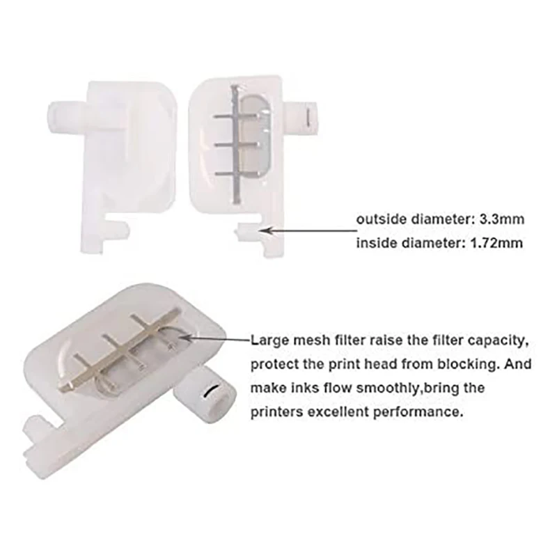 Tinte Dämpfer 10 Pcs Dumper Kleine Dämpfer mit Kleinen Filter für Epson DX3/DX4/DX5 Druckkopf/für Epson R1800/ R1900 Tinte Dumper
