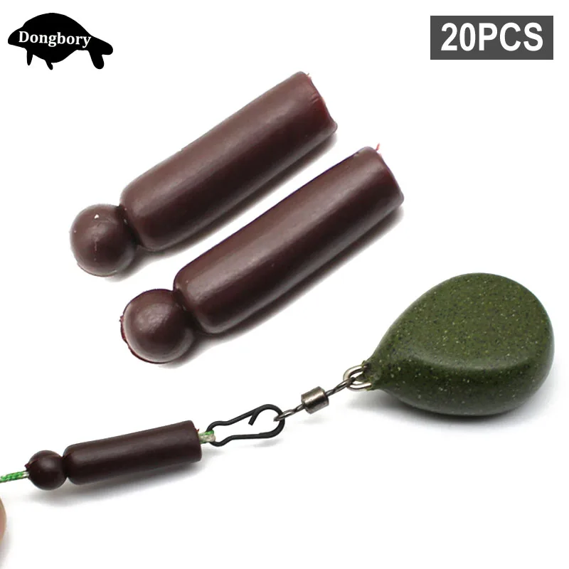 20PCS Carp Fishing Accessories Soft Buffer Beads for Helicopter Rig Chod Heli Buffer Sleeve Beads Round Head Carp Method Feeders