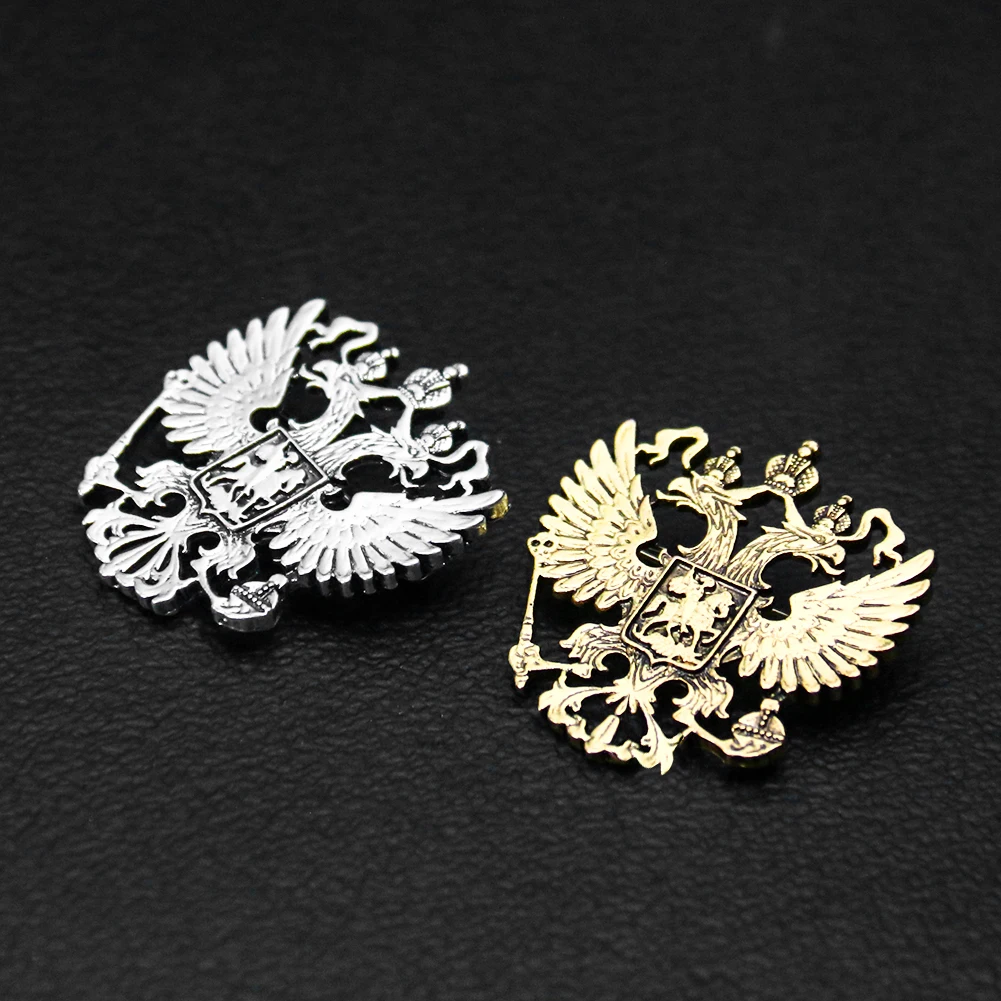 Vintage Eagle broszka Alloy rosja godło przypinki na klapę garnitur odznaka stanik biżuteria broszki dla kobiet mężczyzn odzież akcesoria prezenty