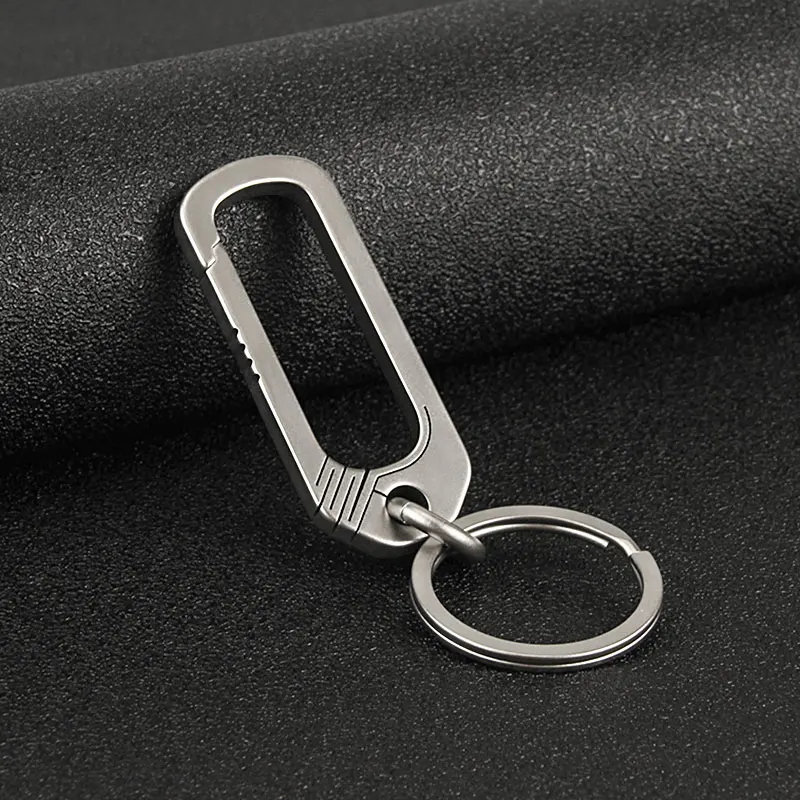 Titanium Buckle Keychain Titanium Alloy Creative Simplicity Buckles Camping Accessories Outdoor Pocket Tool