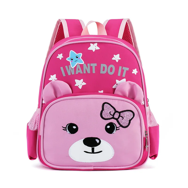 New children\'s bag boy shoulder bag kindergarten school bag little girl baby cute cartoon backpack reflective bag