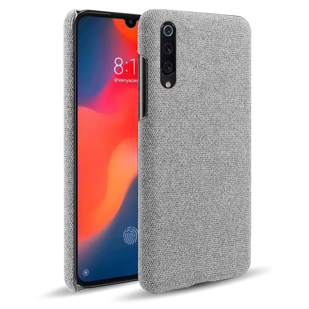 Slim Cloth Texture Fitted Cover for Xiaomi Mi 9 Case Fabric Ultrathin Antiskid Capa for Xiomi Mi 9 mi9 xiaomi9 9 SE Lite 9se