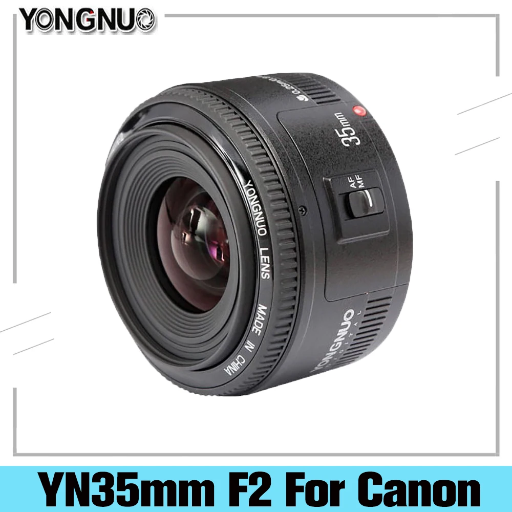 YONGNUO – objectif autofocus à grande ouverture pour appareil photo DSLR, pour Canon EOS 5DII 5DIII 650D 600D 450D 60D 7D 7DII 6D 30D, 35mm