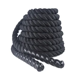 Heavy Black Undulation Battling Rope Physical Body Strength Training Sport Fitness Exercise Workout Strong-Toyers  1pc