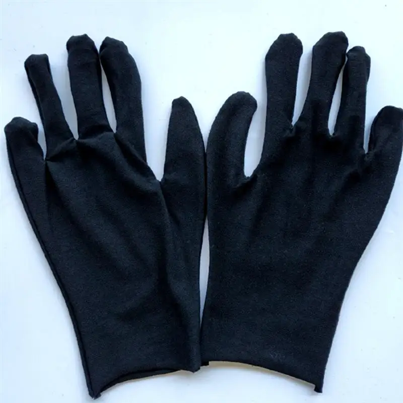 12 Pairs of Cotton Gloves Labour Protection Gloves Comfortable Grill Gloves Mechanic Gloves Protection Gloves Black For Home