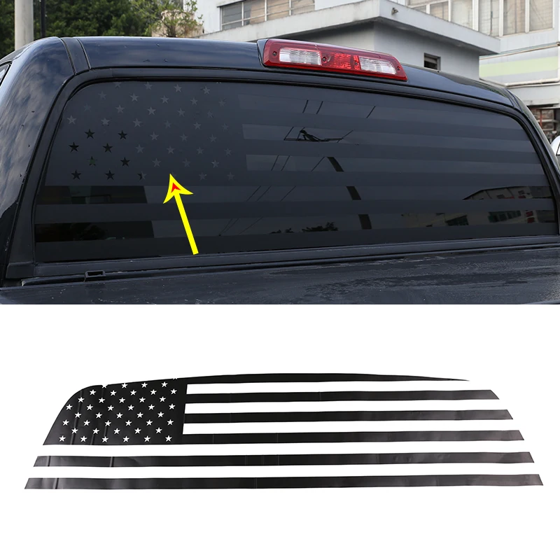 

ABS Car Styling Rear Window Sticker for Toyota Tundra Black/Carbon Fiber Pattern Car Exterior Accessories