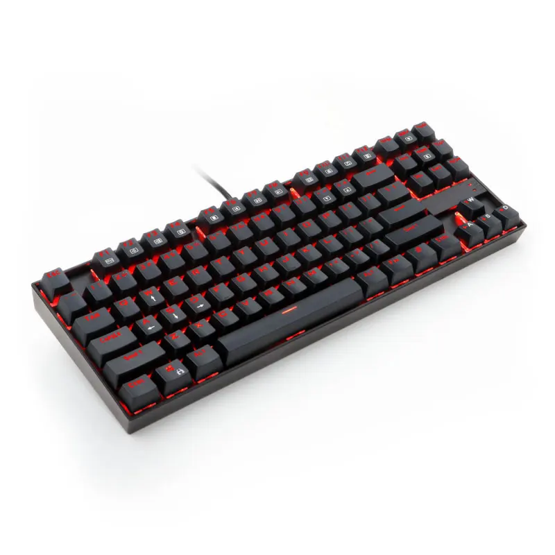 Gaming Mechanical Keyboard 87 Keys Blue Switch Wired Keyboard Metal Panel Anti-ghosting RGB Red Backlit For Gamer PC Laptop