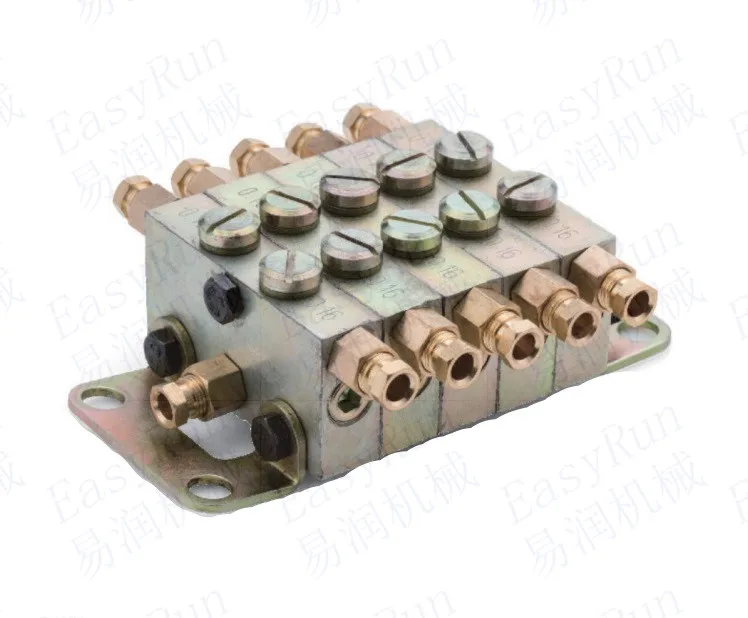 Zhejiang Liubian Machinery Lubricating JPQ1 type 9 way Block Style Progressive Grease Lubrication Distributor