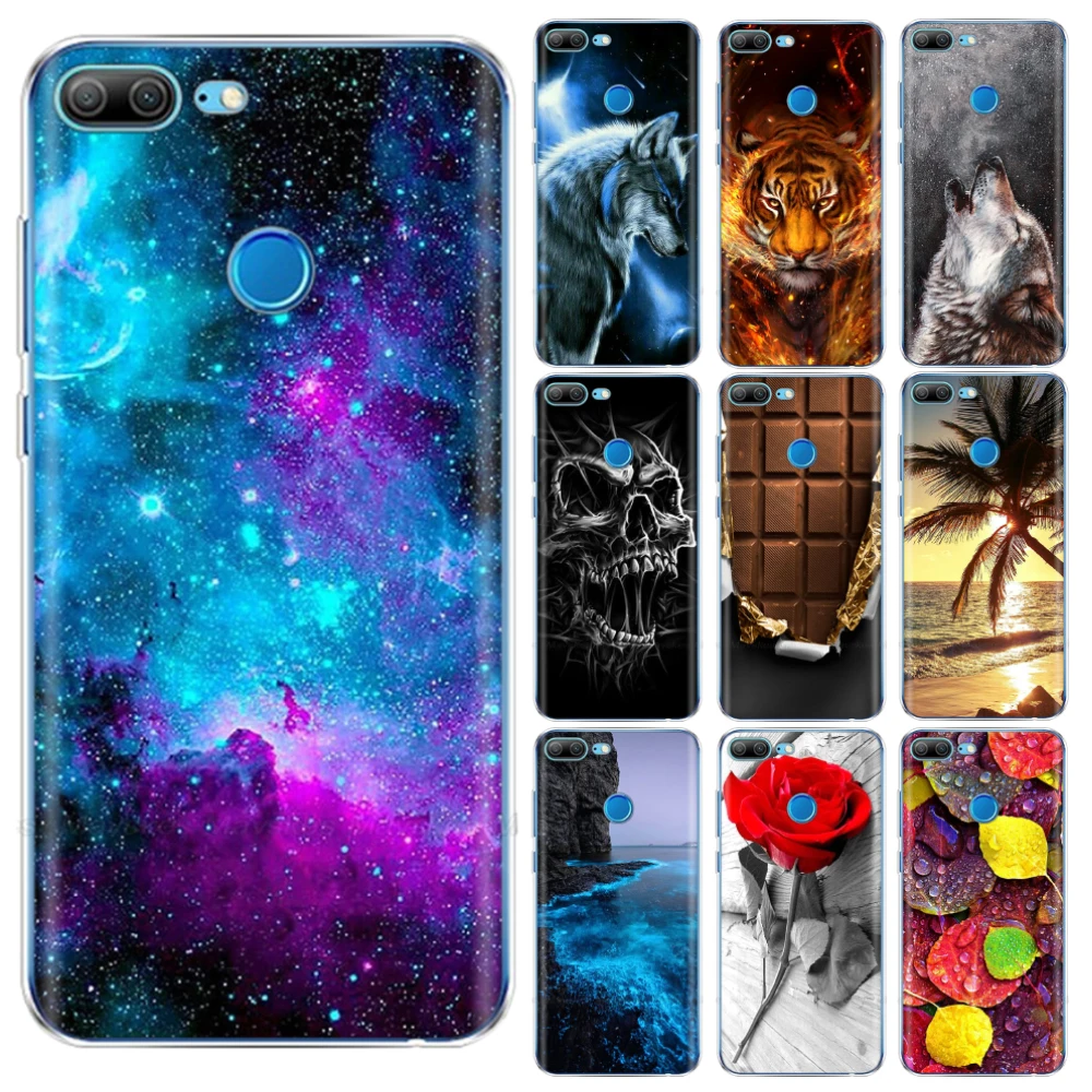 

For Honor 9 Lite Case Silicon Back Cover For Huawei Honor 9 Honor9 Lite copas coque bumper shockproof protective fundas cute cat