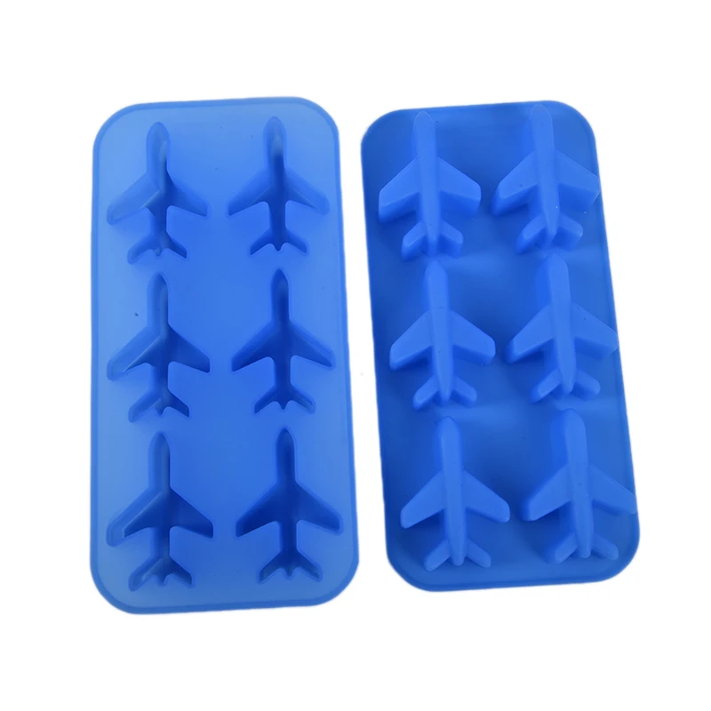 Blue 3d Jet Plane Silicone Fondant Chocolate Mold Ice Cube Molds for Ice Ball Cream Maker Cake Decorating Tools