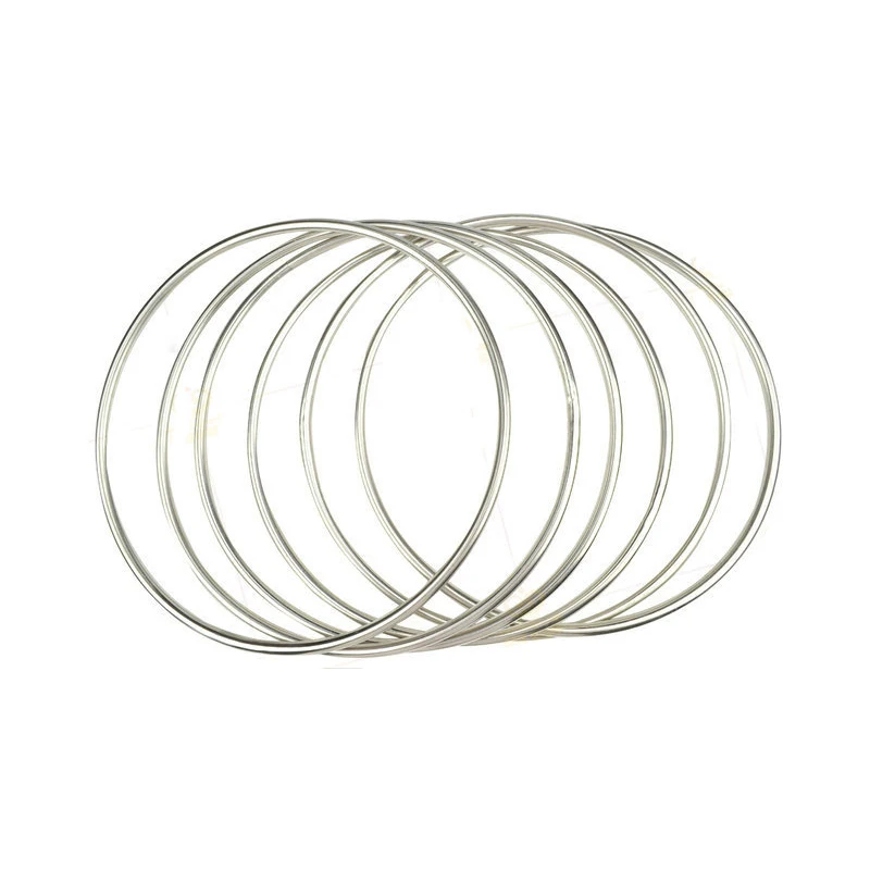 1sets six Connected Rings Kit 6 Linking Rings with Magnet Steel Pipe diameter 31cm street Magic Tricks  Magic Props