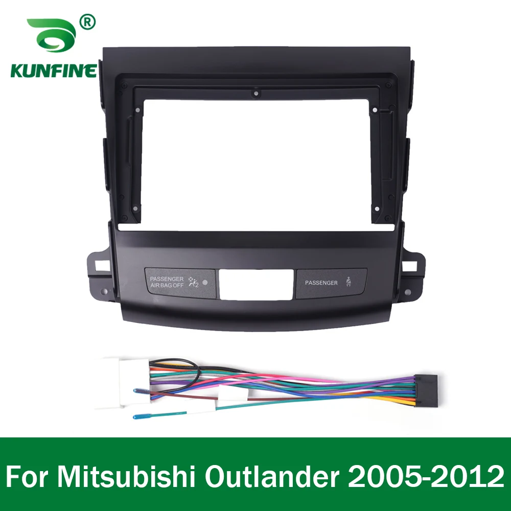 

2Din 9-дюймовый автомобильный Android-радио адаптер рамки для Mitsubishi Outlander 2005-2012 аудио стерео приборная панель комплект рамки