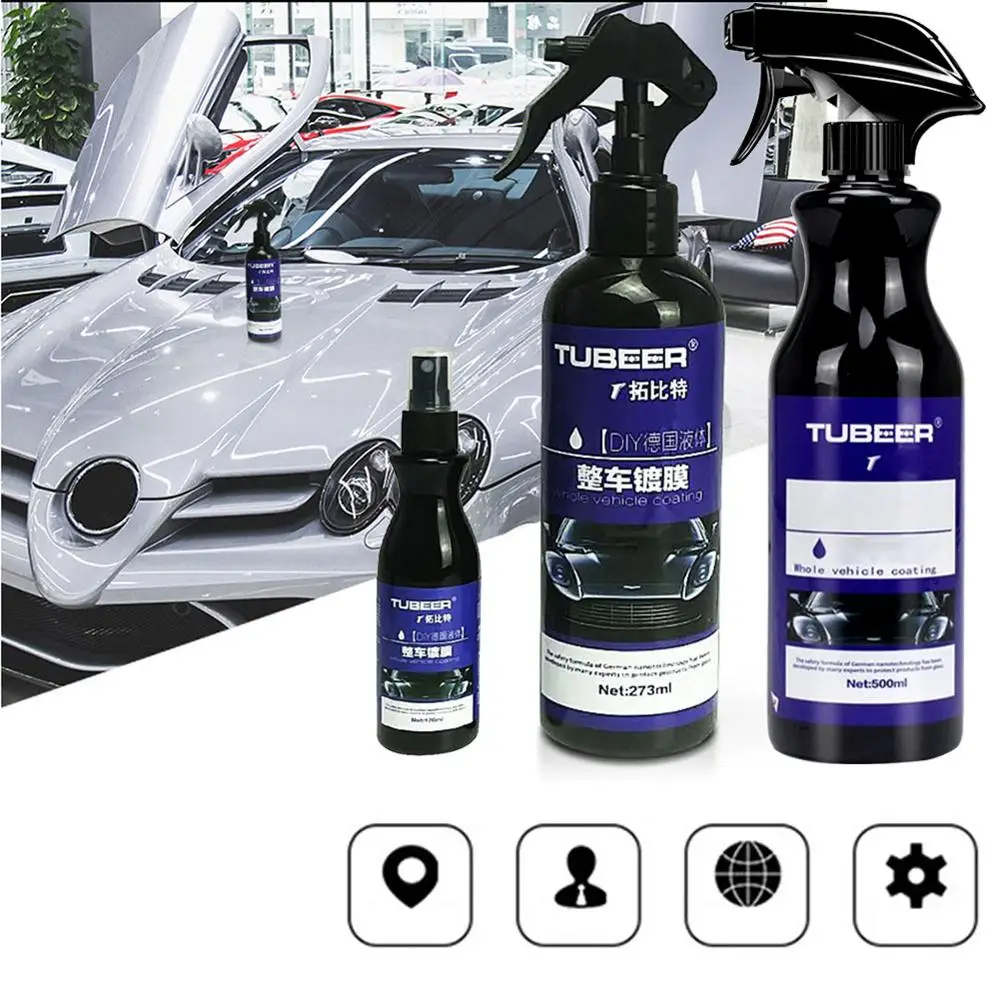 120/273/500ML Car Nano Ceramic Polishing Coating Car Spraying Painted Wax Car Care Nano Hydrophobic Coating Ceramic Liquid Spray