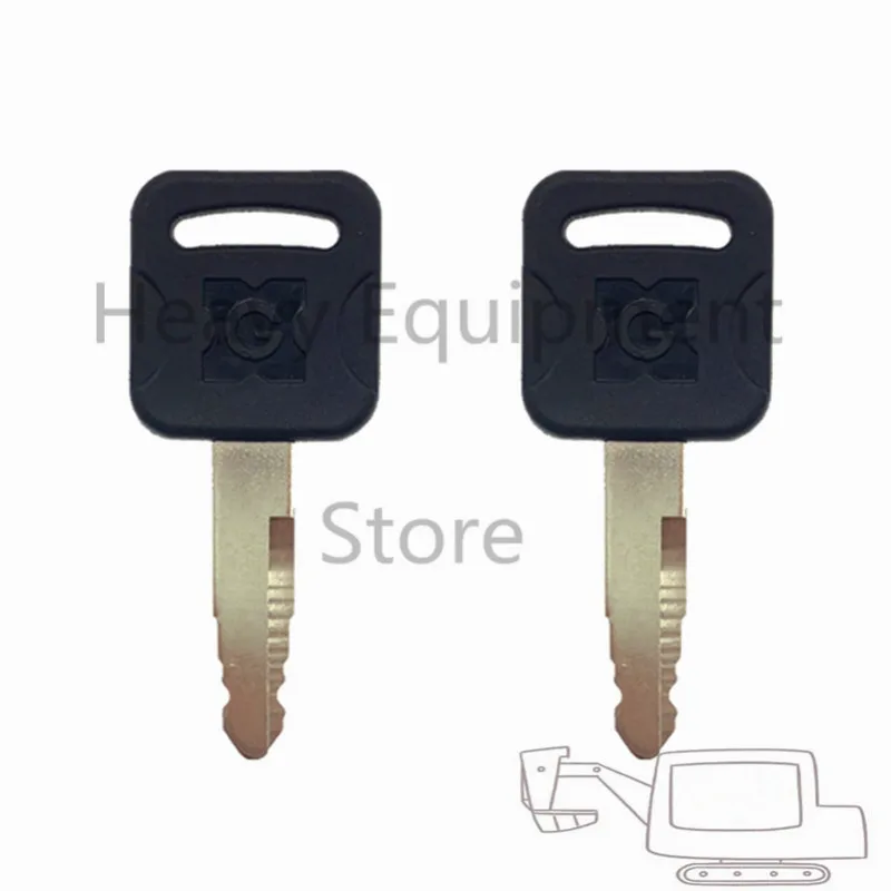 

2 PCS Heavy Equipment Ignition Switch Lock Key For XIAGONG XGMA Machine Excavator Loader