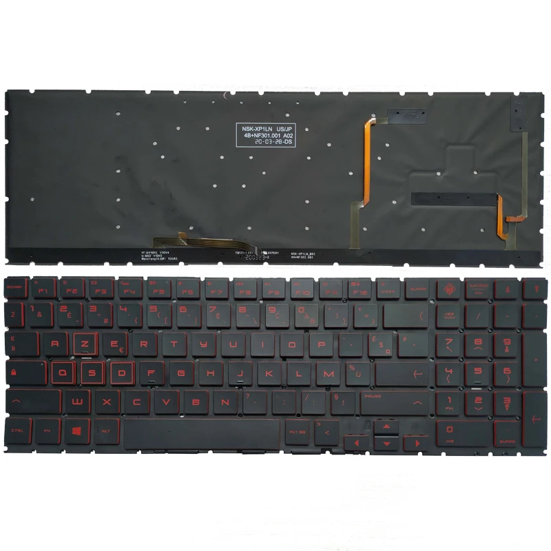 New Backlit French Keyboard for HP 15-DH 15-DC TPN-C144 Q211 C143 OMEN 15 DC DC0003la DC005TX DC0004TX 15-DH TPN-Q211 FR Layout