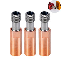 MEGA 3pcs/lot Ender3 CR10 Titanium alloy Bi-Metal Heatbreak Throat For CR10 ENDER 5/3 CR-10S 1.75MM Filament Smooth Heat break