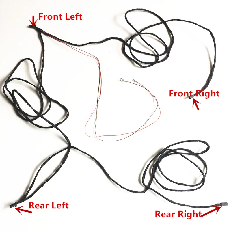 Car Interior LED Footwell light Lamp Cable Wiring Harness For Audi A1 A2 A3 A4 A5 A6 A7 A8 Q3 Q5 Q7 PASSAT B6 B7 GOLF 6 MK6 SEAT