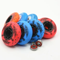 4pcs 90A Slide King Inline Skates Wheel with Red Blue 72 76 80 Roller Rodas 90 Duro 80mm Skating 52 Firestone Flint Spark ILQ-9