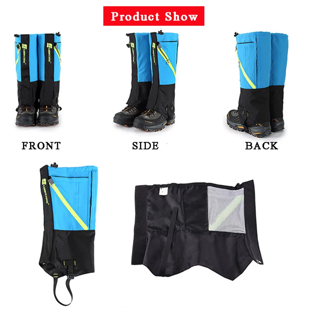 Unisex Waterproof Snow Gaiters Leg Covers Climbing Camping, Hiking, Ski Kid Leg Warmers, Boot Shoe Legging, Gaiter Legs Protecti