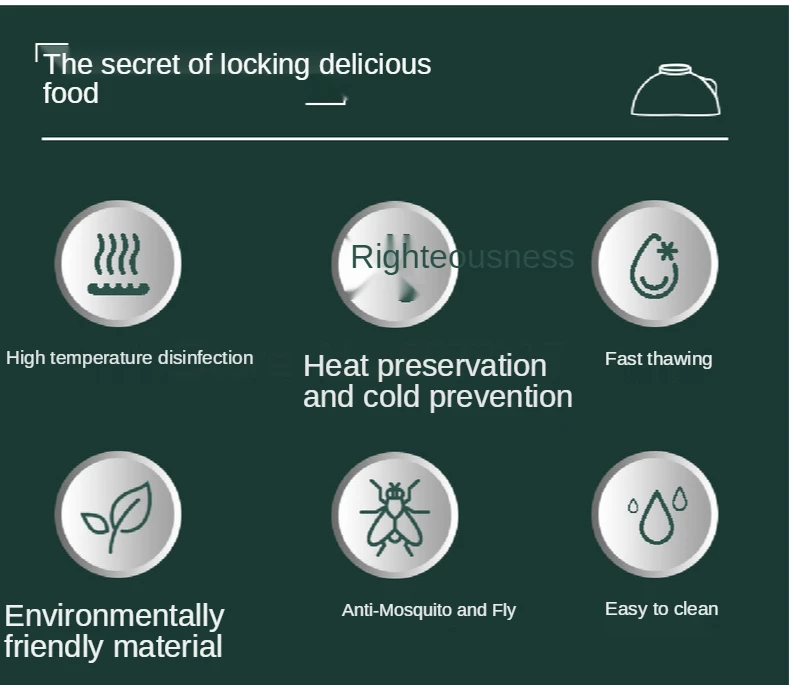 غطاء عزل التدفئة للوجبات الغذائية الذكية الذكية التدفئة الكهربائية غطاء عازل للطعام متعدد الوظائف غطاء طازج للطعام