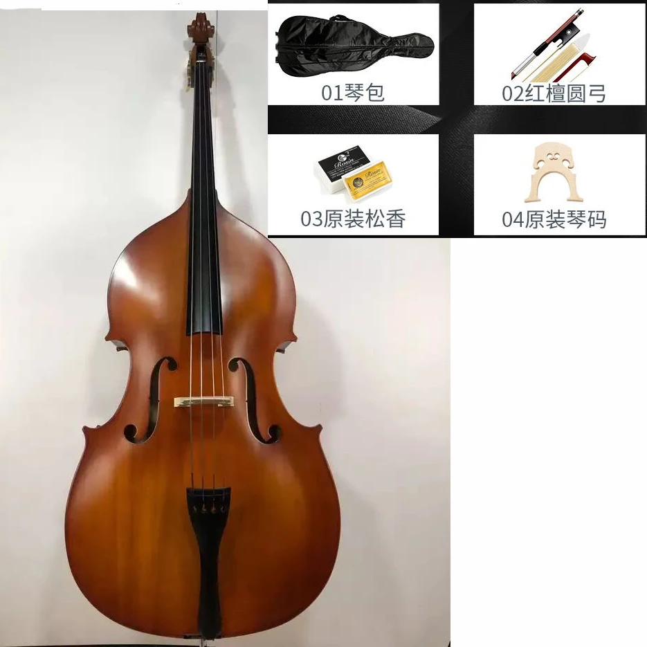 Hand-made Maple Plywood, 3/4 Double Bass, Suitable for beginners, High Quality - Image 4