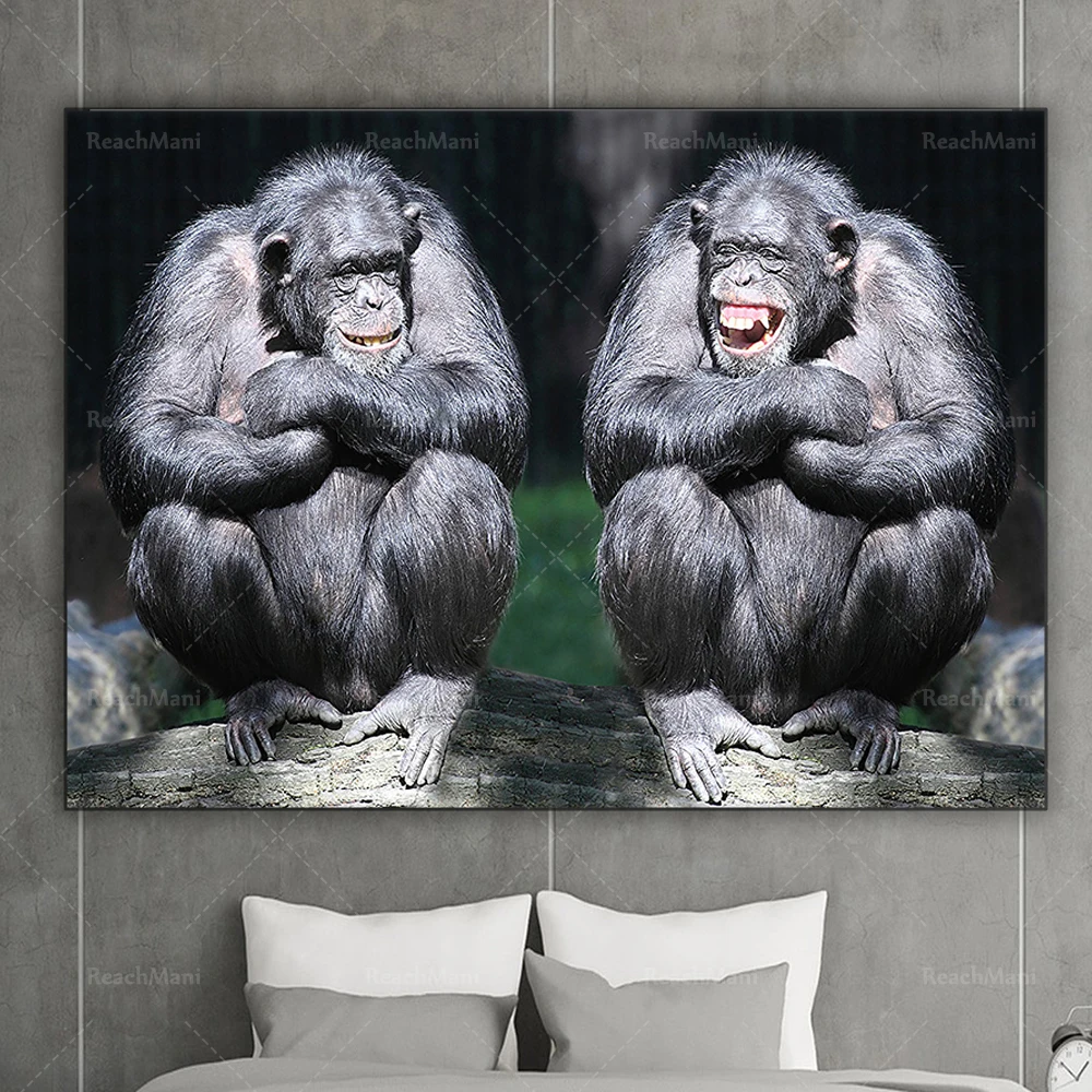 Chimpanzee Print Poster Home decor art Living room print Display room Poster gift Ofice decor