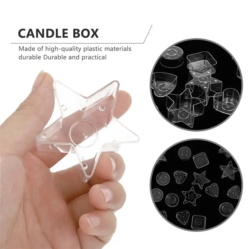 10/16/20Pcs DIY Jar Containers Box With Wicks For Crafts DIY Homemade Box Flame Wax Box Tea Wax Shell