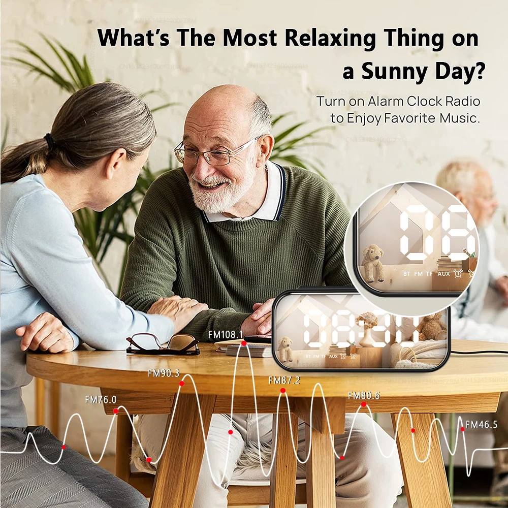 Không Dây Đồng Hồ Kiêm Loa Bluetooth Đèn LED Thông Minh Kỹ Thuật Số Đồng Hồ Để Bàn Điện Tử Máy Tính Để Bàn Đồng Hồ Đài Fm USB Sạc Nhanh