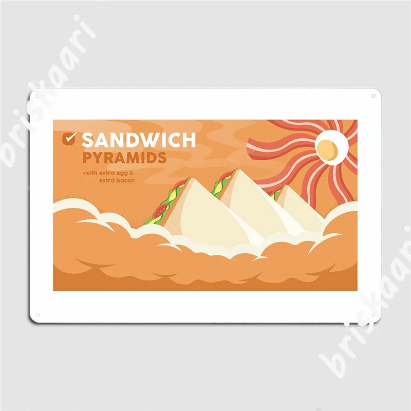 The Sandwich Pyramids Metal Plaque Poster Club Club Bar Designing Mural Painting Tin Sign Poster